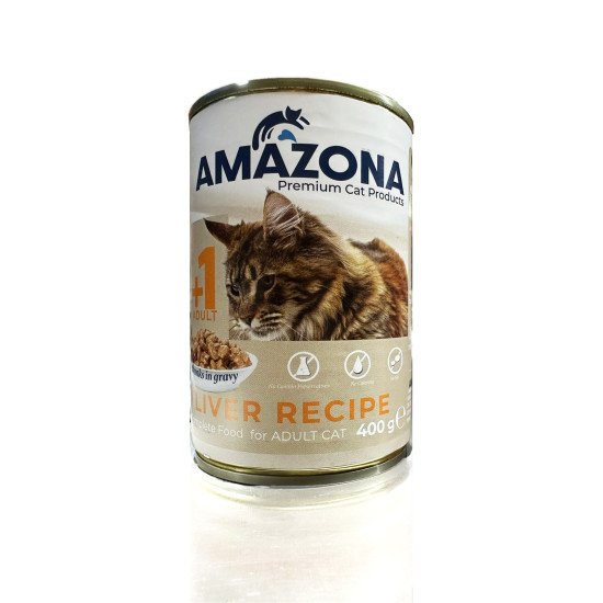 Amazona cat food liver chunks in gravy 400g