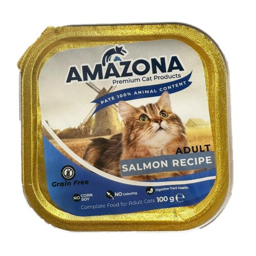 Amazona salmon recipe for adult cat 100g
