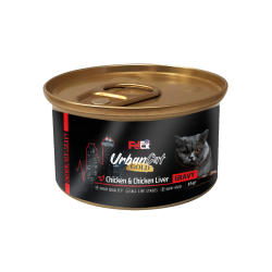 Petex Urban Cat Gold - chicken & chicken liver in gravy 85 grams
