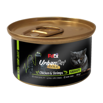 Petex Urban Cat Gold - chicken & shrimps in gravy 85 grams