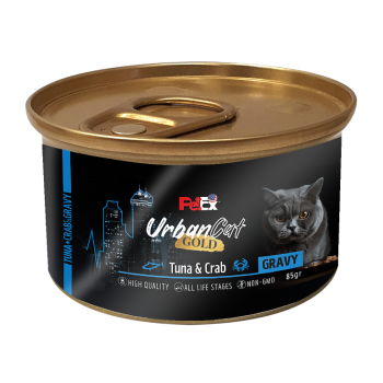 Petex Urban Cat Gold - Tuna & crab in gravy 85 grams