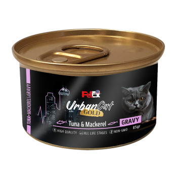Petex Urban Cat Gold - Tuna & mackerel in gravy 85 grams