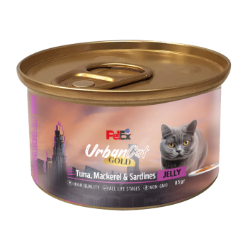 Petex Urban Cat Gold - Tuna, mackerel & sardines in jelly 85 grams