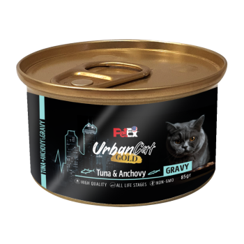 Petex Urban Cat Gold - Tuna & anchovy in gravy 85 grams
