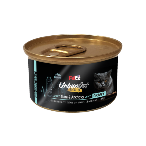 Petex Urban Cat Gold - Tuna & anchovy in gravy 85 grams