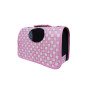Nunbell Pet Folding Carrier Bag For Cats & Small Dogs (Pink Grid)