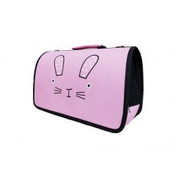 Nunbell Pet Folding Carrier Bag For Cats & Small Dogs (Light Pink)