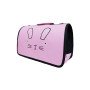Nunbell Pet Folding Carrier Bag For Cats & Small Dogs (Light Pink)