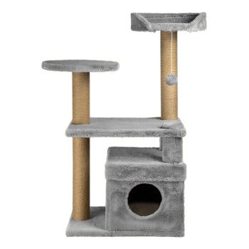 Amazona Cat Playhouse and Scratching Platform - Grey