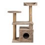 Amazona Cat Playhouse and Scratching Platform - Beige