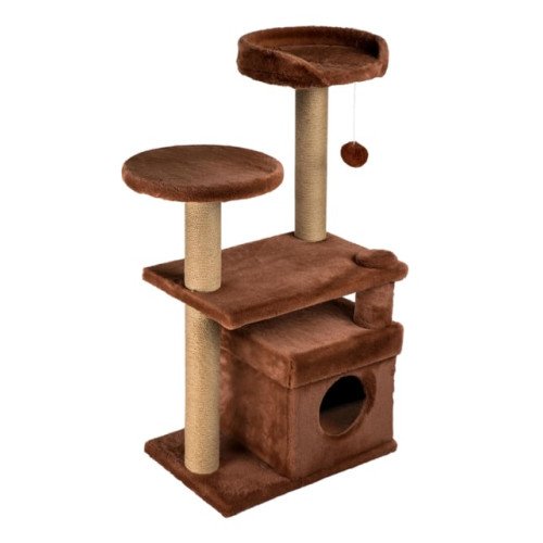 Amazona Cat Playhouse and Scratching Platform - Cinnamon