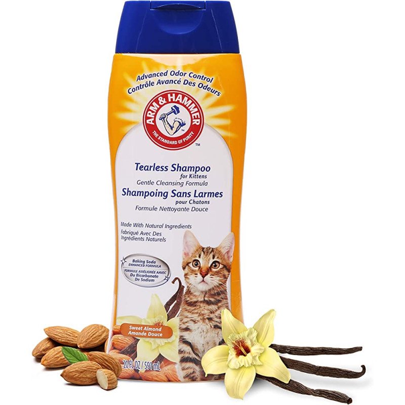 Arm & Hammer شامبو بدون دموع للقطط الصغيرة برائحة اللوز الحلو، 20 أونصة / 591 مل