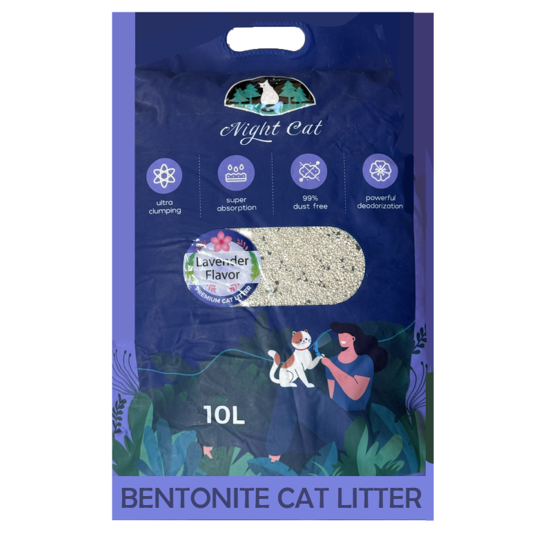 Night cat - Bentonite Cat Litter Lavender 10L