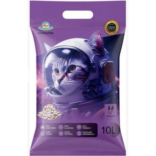 Space crushed cat litter lavender scented 10 L