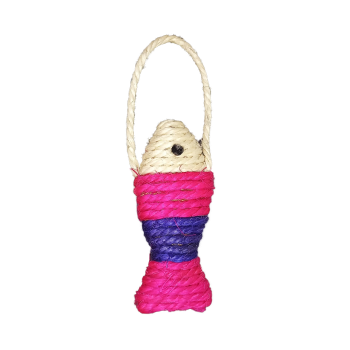 Straw fish cat toy  