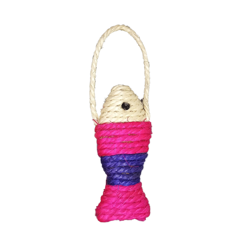 Straw fish cat toy  