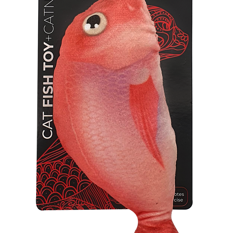 Petex Cat plush fabric toy (fish shaped) + catnip Model HF1257