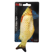 Petex Cat plush fabric toy (fish shaped) + catnip Model HF1403