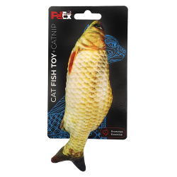 Petex Cat plush fabric toy (fish shaped) + catnip Model HF1403