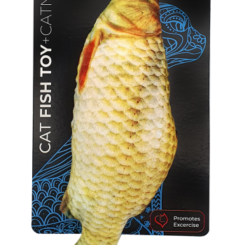 Petex Cat plush fabric toy (fish shaped) + catnip Model HF1403