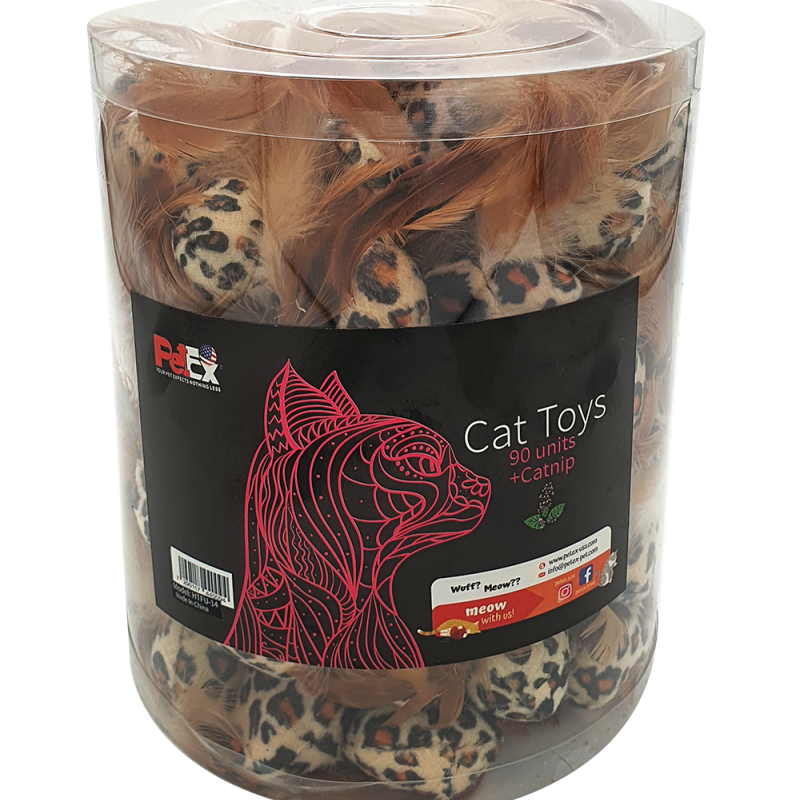 Petex tiger print mouse with brown feather