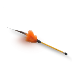 Petex Fishing Rod Orange Color With Large Feather