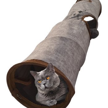 Petex Cat tunnel 120 cm - light grey
