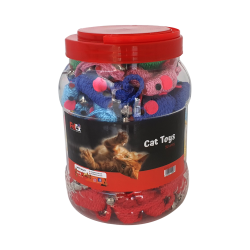 Petex mouse with a bell in a variety of bright colors