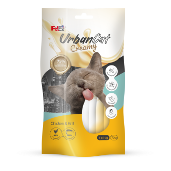 Petex urban cat creamy with chicken & krill 70g