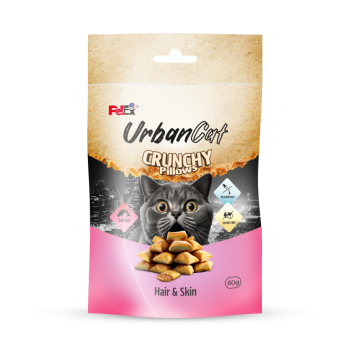 Petex urban cat crunchy pillows filled with salmon cream - Hair & Skin 60g