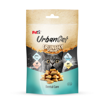 Petex urban cat crunchy pillows filled with krill & chicken cream - Dental Care 60g