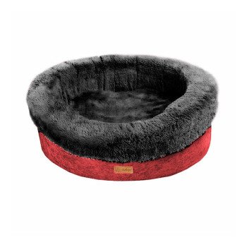 امازونا سرير الحيوانات الأليفة دونات احمر