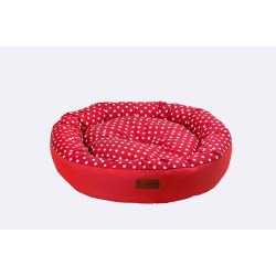 Amazona Round Pet Bed - Red