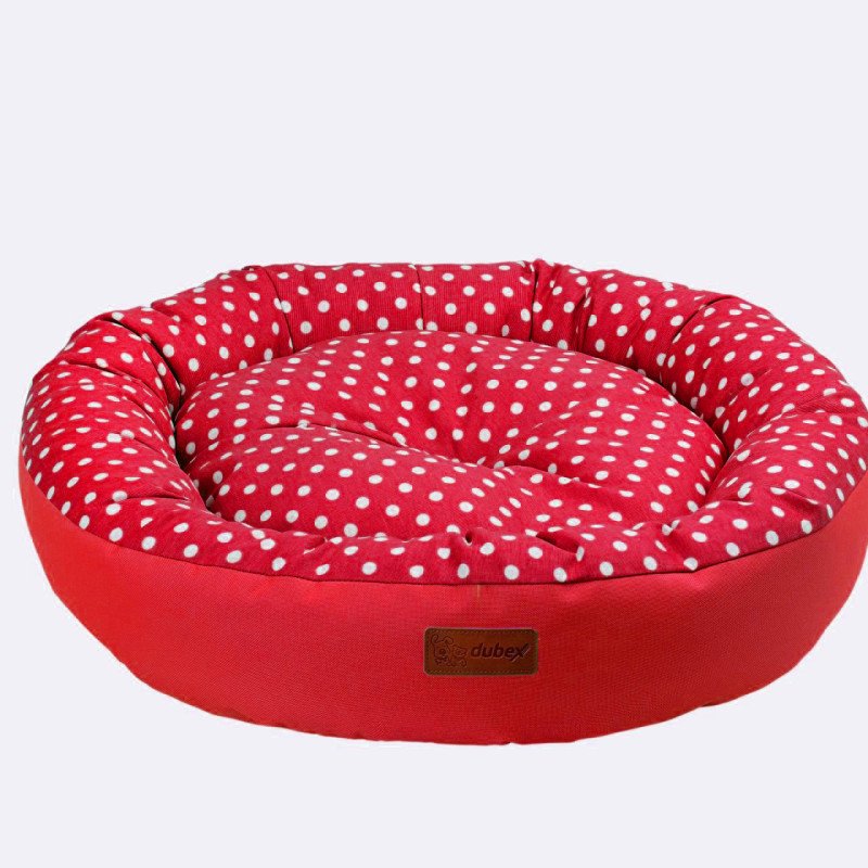 Amazona Round Pet Bed - Red
