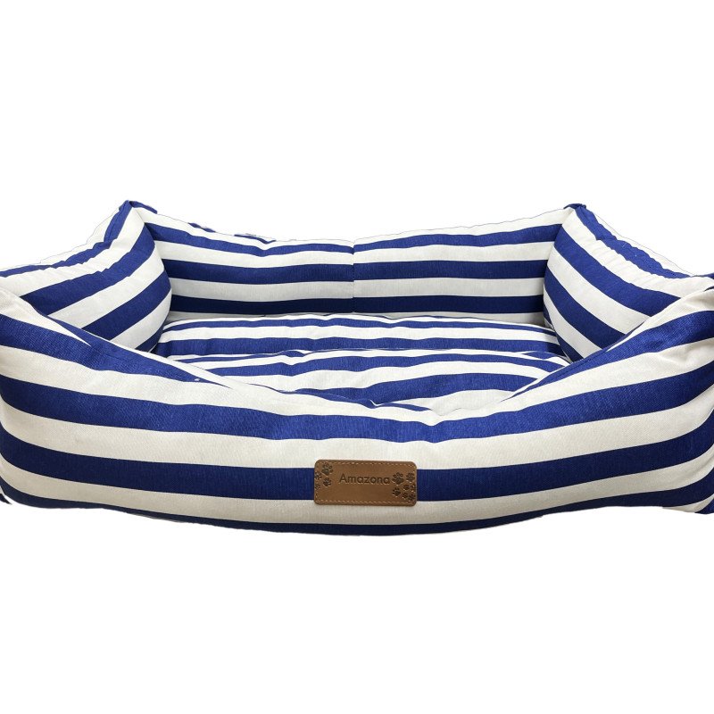 Amazona striped Pet Bed - blue