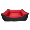 Petex luxurious bed for dogs - Red and black S