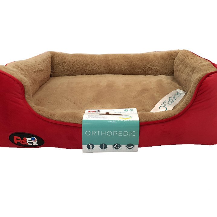 Petex Orthopedic bed for dog (Red)