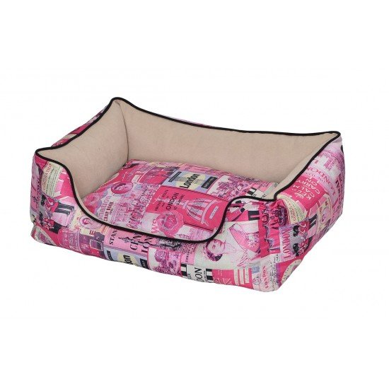 petex illustrated dog bed (Vintage model) Pink color