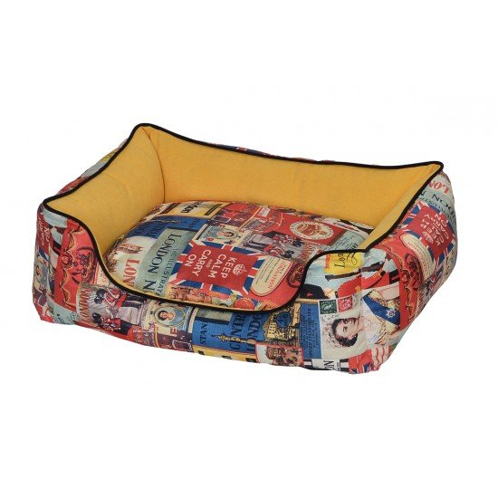 petex illustrated dog bed (Vintage model) Yellow color