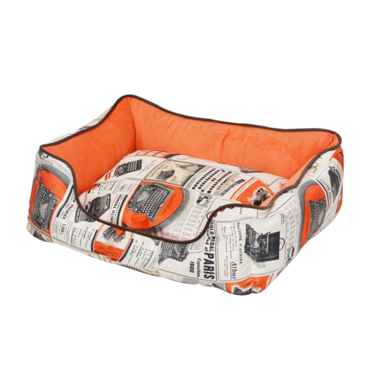 petex illustrated dog bed (Vintage model) Orange color