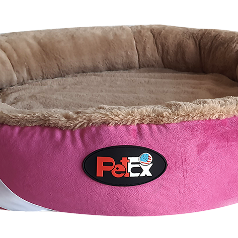 Petex Round Orthopedic bed for dog (pink)