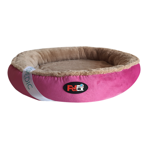 Petex Round Orthopedic bed for dog (pink)