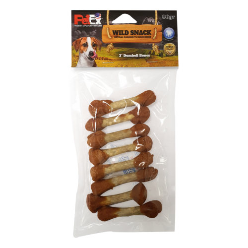 Petex 3" chewing bones wrapped in chicken 