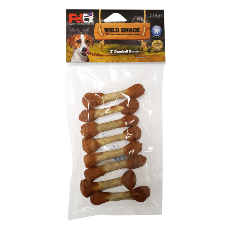 Petex 3" chewing bones wrapped in chicken