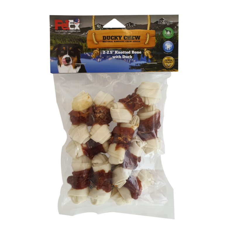 Petex 2-2.5" knotted Bone with Duck