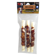 Petex 8" Duck Wrapped Rawhide Twisted Stick