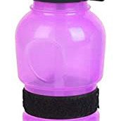 Leak Proof Portable squeeze Water Bottle with Bowl Dispenser for Outdoor Walking / Travel
