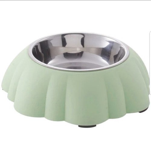 Quality Shell Shape Pet Bowl Feeder - Pastel green