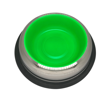 وعاء من الستانلس ستيل مع أشرطة مطاطية بلون أخضر زاهي من بيتيكس