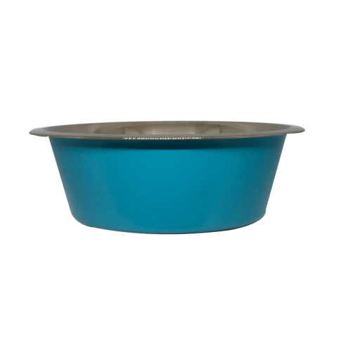 Petex blue stainless steel Bowl with Rubber Base